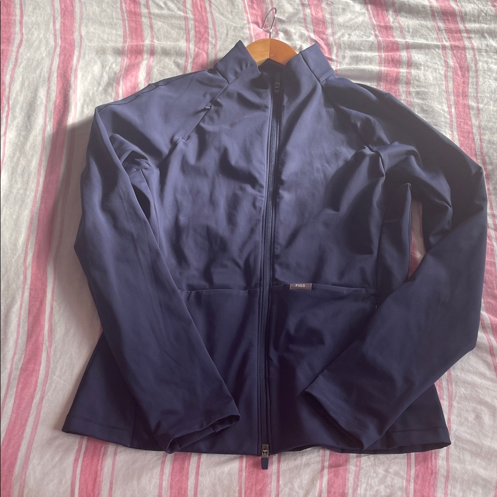 Figs Women's Navy Zip-Front Jacket